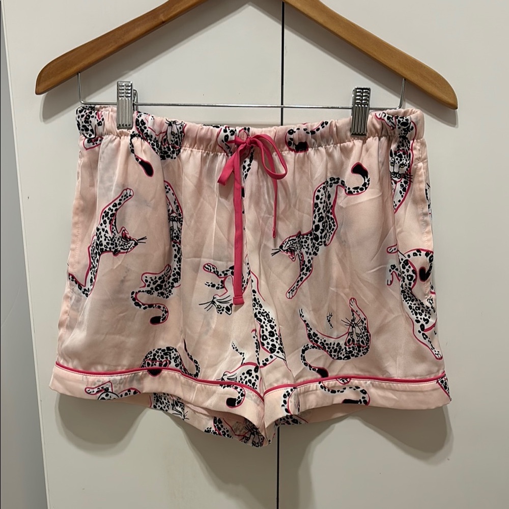 Silky Kate Spade Blush Jaguar Pajama Set - L - Picture 6 of 6